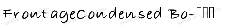 FrontageCondensed Bo字体转换